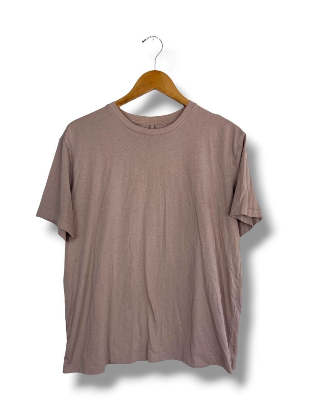 SKIMS Relaxed Tee Shirt Crew Neck Soft Cotton Jersey Small Mauve Minimalist